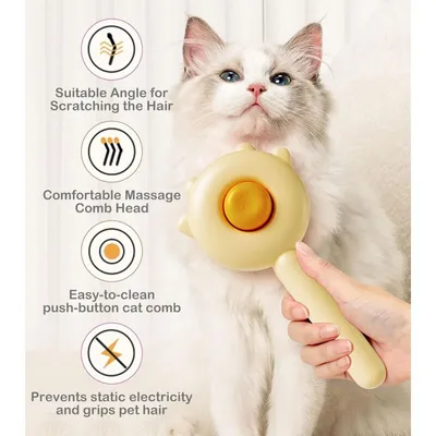 BROSSE À PEIGNER POUR ANIMAUX DOMESTIQUES (JAUNE) BROSSE À PEIGNER POUR ANIMAUX DOMESTIQUES (JAUNE)