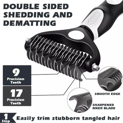 Brosse chien poils longs : réduit 90% de la perte de poils, peigne chat pro