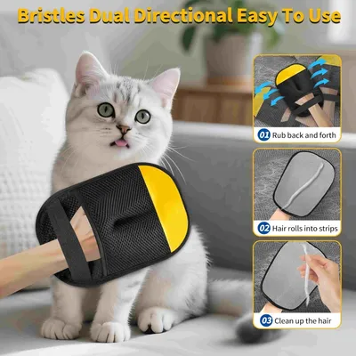 FurryFusion Gant de nettoyage de poils pour animaux de compagnie