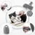 Peigne auto-nettoyant gris : brosse poils longs, massage silicone & acier