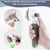 Peigne auto-nettoyant gris : brosse poils longs, massage silicone & acier