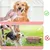 Brosse chien rose avec réservoir : peigne de bain & massage pour tout poil