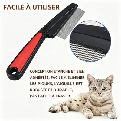 ZooVenture Peigne Anti-puces Chat Chien Acier 2P ZooVenture Peigne Anti-puces Chat Chien Acier 2P