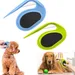 2 peignes de soin chat/chien (bleu/vert) : démêlant et anti-nœuds