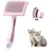 Brosse rose poils longs/courts : retrait efficace du sous-poil & nœuds Brosse rose poils longs/courts : retrait efficace du sous-poil & nœuds