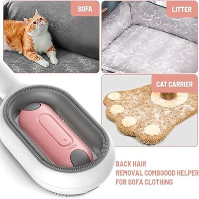 Brosse vapeur 3-en-1 chiens & chats : épilation humide avec réservoir d'eau