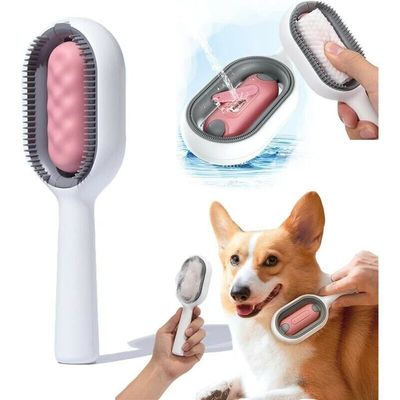 Brosse vapeur 3-en-1 chiens & chats : épilation humide avec réservoir d'eau