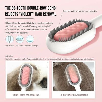 Brosse vapeur 3-en-1 chiens & chats : épilation humide avec réservoir d'eau
