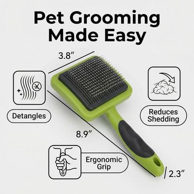 ZooVenture Brosse Épingles Chat Chien Verte