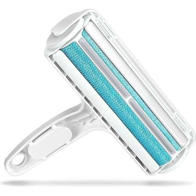 Ramasse-poils bleu : brosse autonettoyante pour vêtements, meubles & tissus