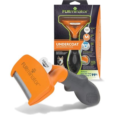 Applicable à FURMINATOR Brosse deshedding chien taille poils courts orange