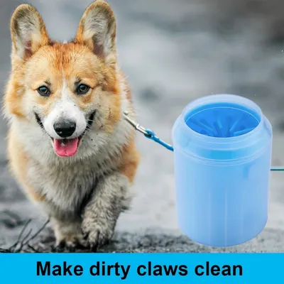 Nettoyeur de Pattes PetTribes Bleu M Silicone Portable Chien Nettoyeur de Pattes PetTribes Bleu M Silicone Portable Chien