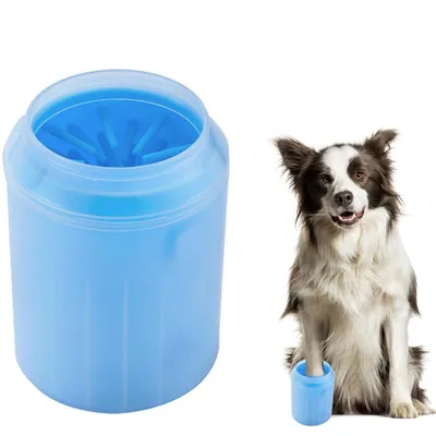 Nettoyeur de Pattes PetTribes Bleu M Silicone Portable Chien Nettoyeur de Pattes PetTribes Bleu M Silicone Portable Chien