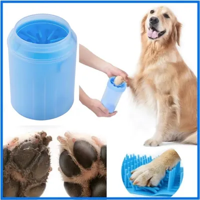 Nettoyeur de Pattes PetTribes Bleu M Silicone Portable Chien Nettoyeur de Pattes PetTribes Bleu M Silicone Portable Chien