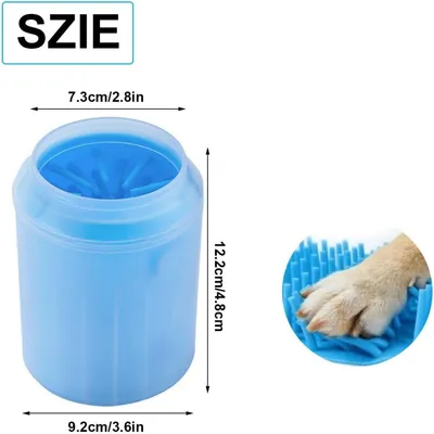 Nettoyeur de Pattes PetTribes Bleu M Silicone Portable Chien Nettoyeur de Pattes PetTribes Bleu M Silicone Portable Chien