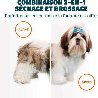 PetTribes Sèche-Chien 2-en-1 Brosse Silencieuse <65dB (370g) PetTribes Sèche-Chien 2-en-1 Brosse Silencieuse <65dB (370g)