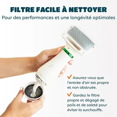 PetTribes Sèche-Chien 2-en-1 Brosse Silencieuse <65dB (370g) PetTribes Sèche-Chien 2-en-1 Brosse Silencieuse <65dB (370g)