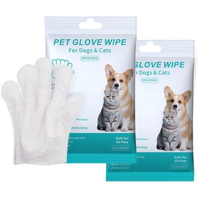 PetTribes Gants Nettoyants Animaux Lot de 12 Sans Parfum