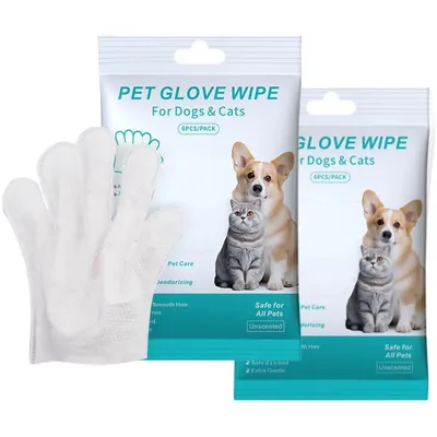 PetTribes Gants Nettoyants Animaux Lot de 12 Sans Parfum PetTribes Gants Nettoyants Animaux Lot de 12 Sans Parfum