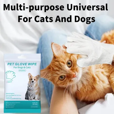 PetTribes Gants Nettoyants Animaux Lot de 12 Sans Parfum PetTribes Gants Nettoyants Animaux Lot de 12 Sans Parfum
