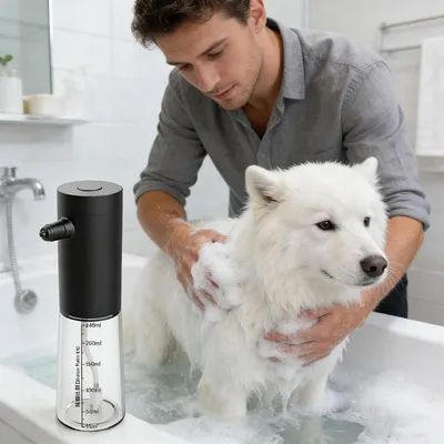 Zoomtopia Mousseuse automatique bain animal 230ml rechargeable USB