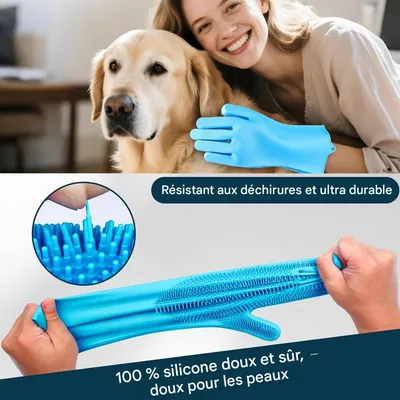 FurryFusion Gants de bain pour chats et chiens FurryFusion Gants de bain pour chats et chiens