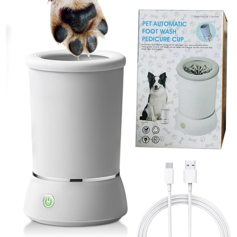 PetTribes Nettoyeur Pattes Chien Massage Rotatif Rechargeable