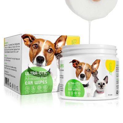 MCBOSON Lingettes de nettoyage d'oreilles pour animaux 2 boîtes MCBOSON Lingettes de nettoyage d'oreilles pour animaux 2 boîtes