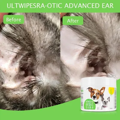 MCBOSON Lingettes de nettoyage d'oreilles pour animaux 2 boîtes MCBOSON Lingettes de nettoyage d'oreilles pour animaux 2 boîtes