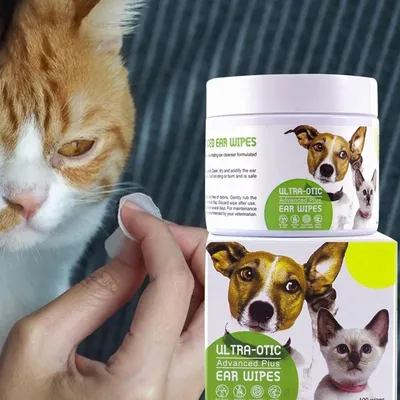 MCBOSON Lingettes de nettoyage d'oreilles pour animaux 2 boîtes MCBOSON Lingettes de nettoyage d'oreilles pour animaux 2 boîtes