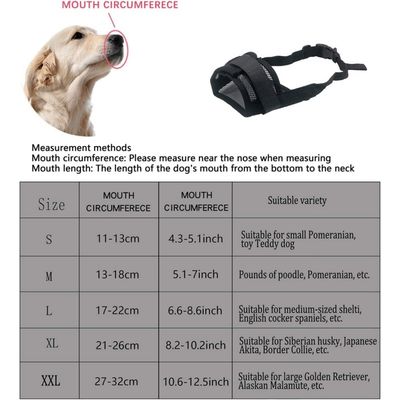 ZooVenture Bozal para perros - Nylon transpirable, ajustable