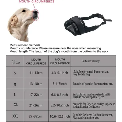 ZooVenture Muselière Chien - Nylon Respirant, Ajustable ZooVenture Muselière Chien - Nylon Respirant, Ajustable