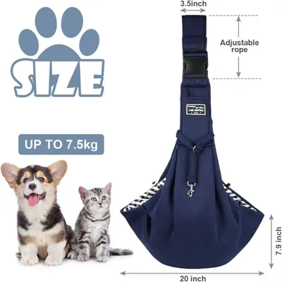 PetTribes Sac Transport Chien Chat Bleu 7.5kg, Mains Libres PetTribes Sac Transport Chien Chat Bleu 7.5kg, Mains Libres
