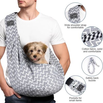 PetTribes Sac Transport Gris Ondulé 7.5kg, Design Élégant