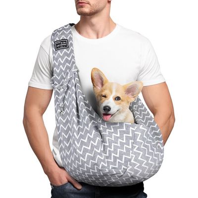 PetTribes Sac Transport Gris Ondulé 7.5kg, Design Élégant
