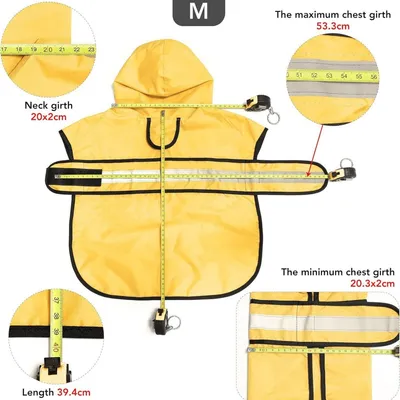 PetTribes Cape Imperméable Chien, Réfléchissante Léger