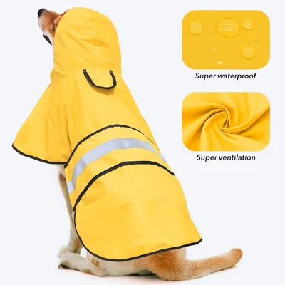 PetTribes Cape Imperméable Chien, Réfléchissante Léger