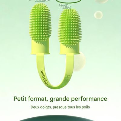 FurryFusion Cepillo de dientes de dedo para perros y gatos
