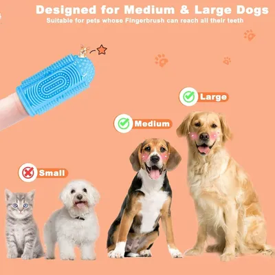 ZooVenture Brosse Dent Chat Chien Silicone Bleu 4P ZooVenture Brosse Dent Chat Chien Silicone Bleu 4P