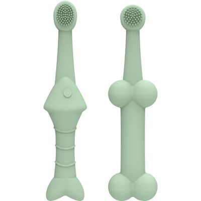 4 brosses à dents vertes pour chats et chiens (11,9 et 11,6 cm)