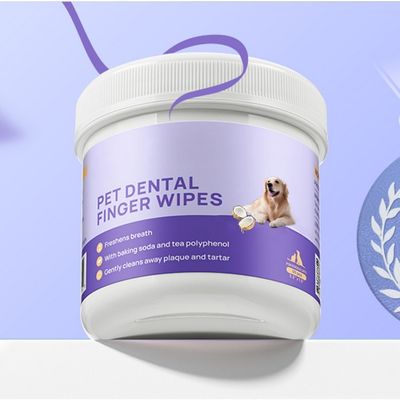 Zoomtopia Lot de 50 lingettes de nettoyage des dents pour chien