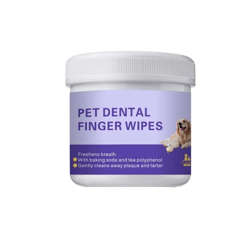 Zoomtopia Lot de 50 lingettes de nettoyage des dents pour chien