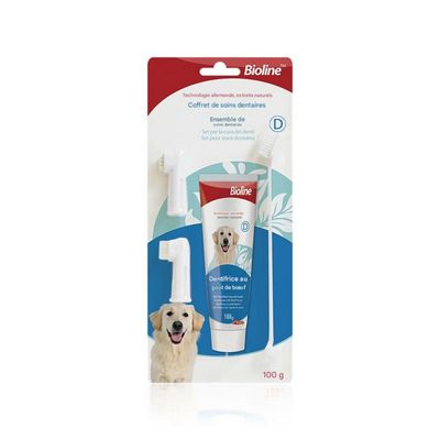 FurryFusion Dentifrice et brosse à dents pour chiens