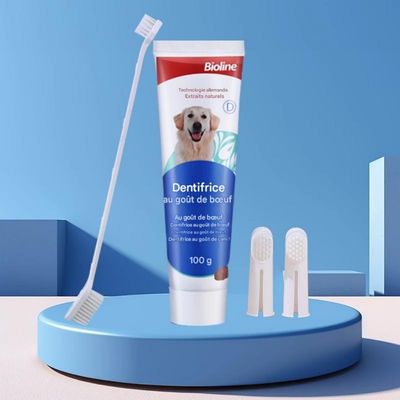 FurryFusion Dentifrice et brosse à dents pour chiens