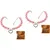 Collier Perles Animal Coeur Gravé Rose - PetTribes 2 Pièces