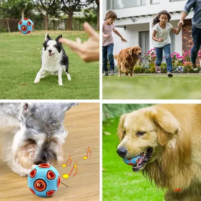 PetTribes Balle Caoutchouc Chien avec Clochette, Souple, Nettoyage Dentaire PetTribes Balle Caoutchouc Chien avec Clochette, Souple, Nettoyage Dentaire