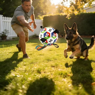 Pawffee Ballon de football interactif pour chien