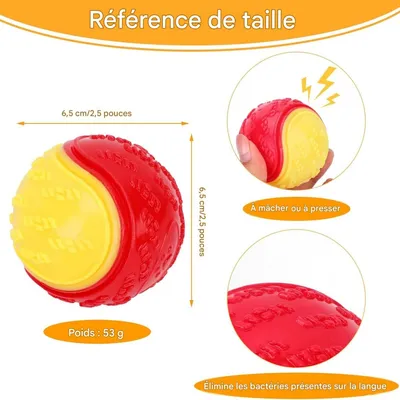 ZooVenture Balles Chien Couineuses - Caoutchouc, 3 Pièces ZooVenture Balles Chien Couineuses - Caoutchouc, 3 Pièces