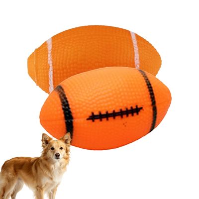 HausPets Petit jouet couineur en caoutchouc pour chien Orange