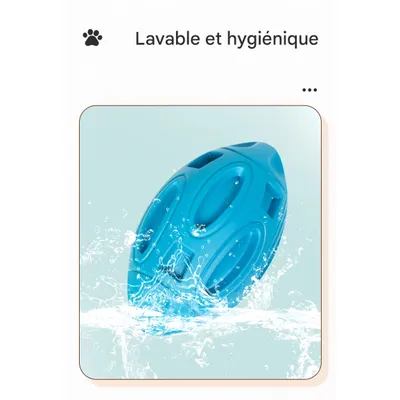 FurryFusion Ballon de rugby en caoutchouc sonore pour chiens